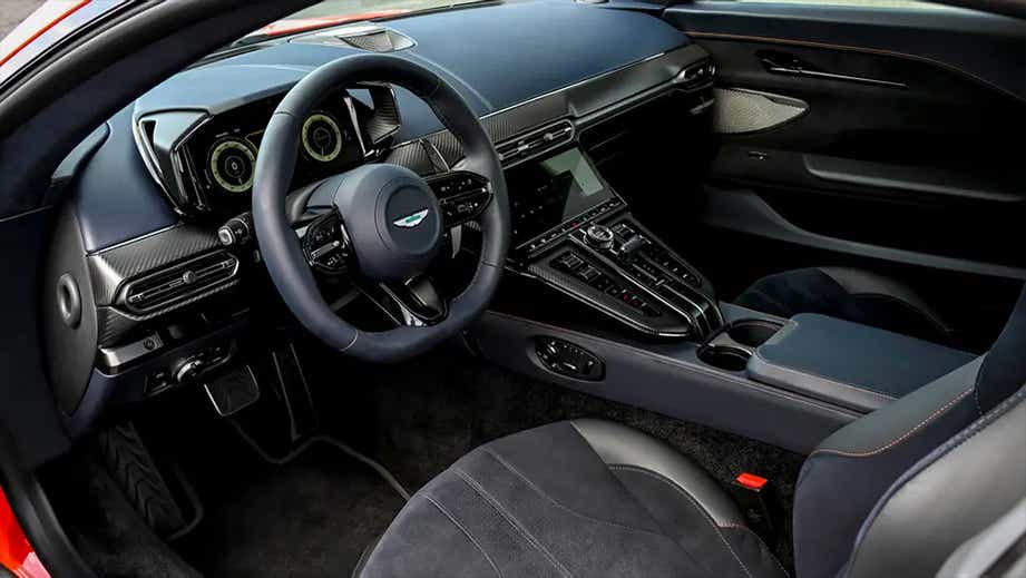 Interior dashboard of an Aston Martin Vantage