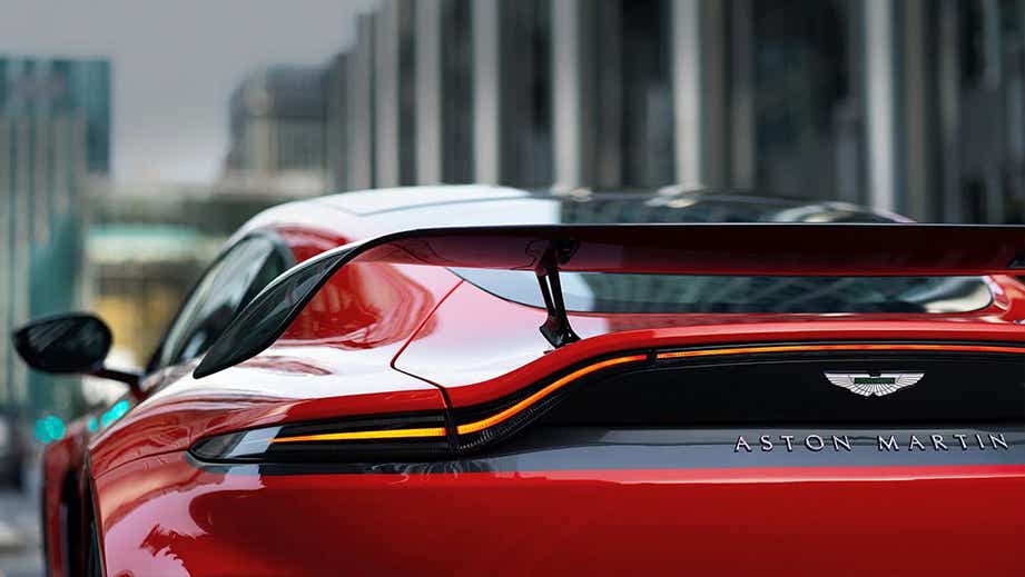 rear view of an Aston Martin Vantage 2019-2023