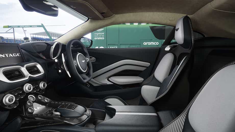 interior view of an Aston Martin Vantage 2019-2023