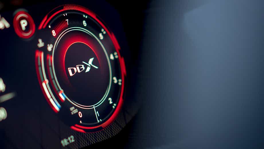 Instrument cluster of an Aston Martin DBX