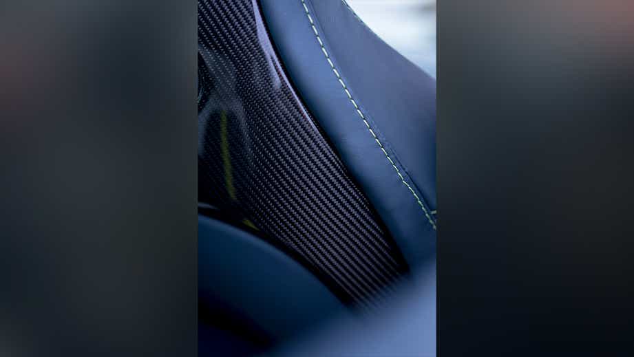 close-up of seat material in an Aston Martin DBX