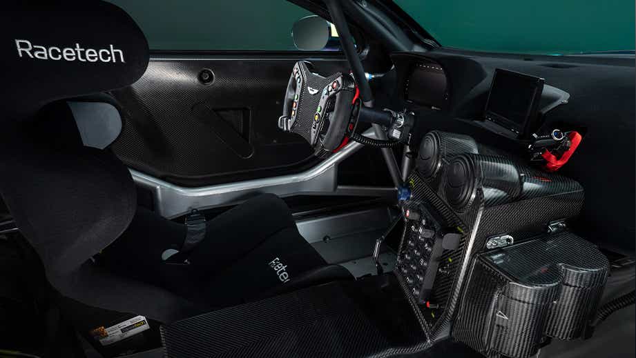 Interior dashboard of an Aston Martin Vantage