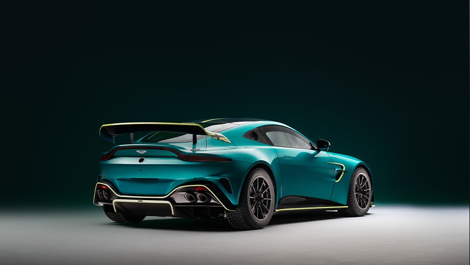 rear three-quarter view of an Aston Martin Vantage