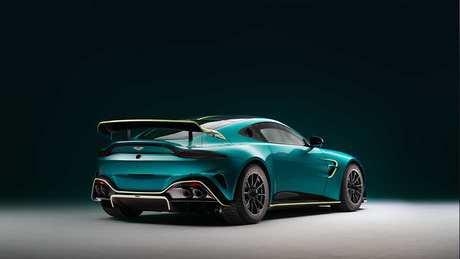 rear three-quarter view of an Aston Martin Vantage