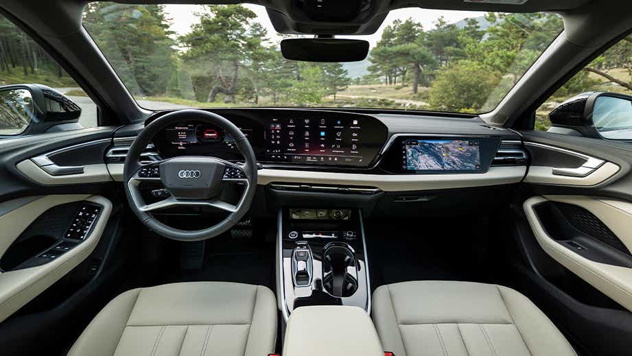 Interior dashboard view of an Audi A5