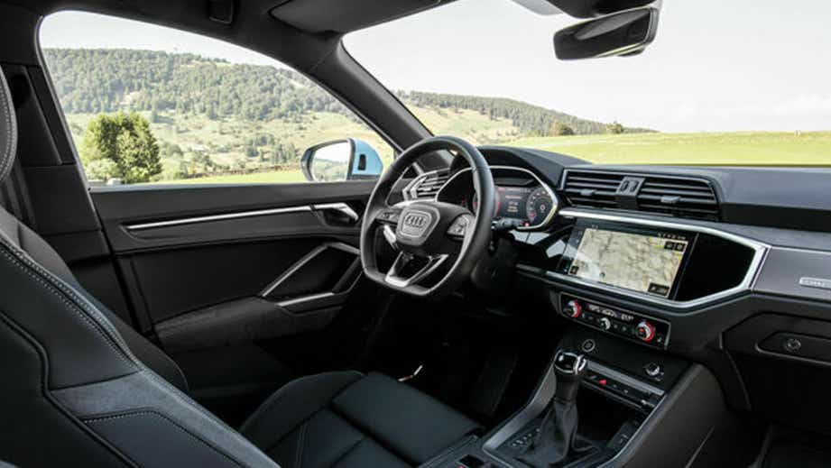 interior dashboard of an Audi Q3 Sportback