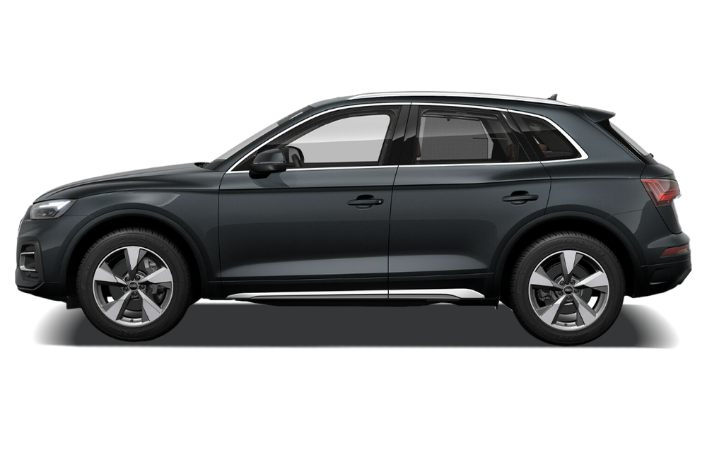 side view of a Manhattan Gray Metallic Audi Q5