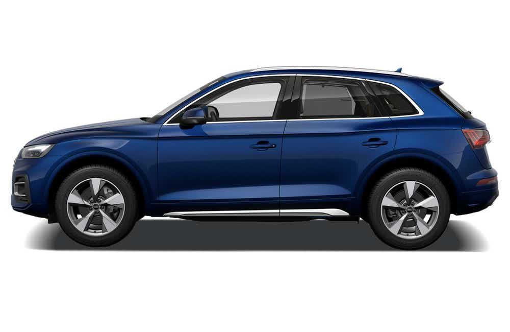side view of a Navarra Blue Metallic Audi Q5