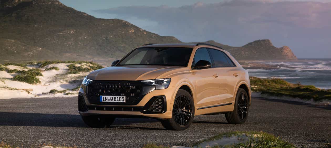 front three-quarter view of an Audi Q8