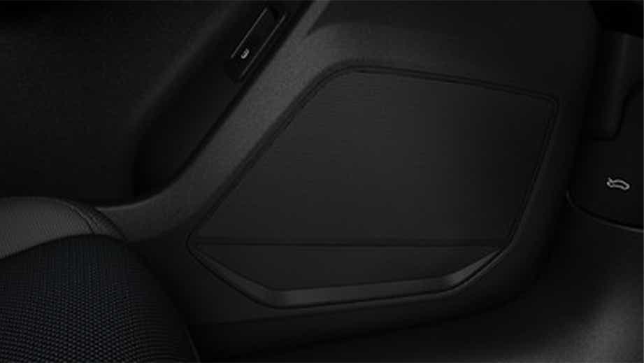 close-up of interior door panel of an Audi Q8 Sportback e-tron