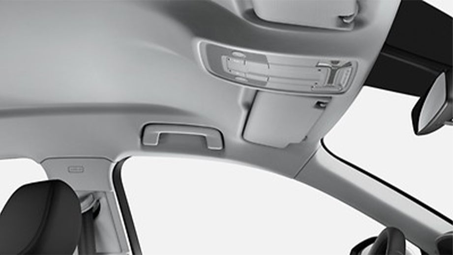 overhead console and roof interior of an Audi Q8 Sportback e-tron