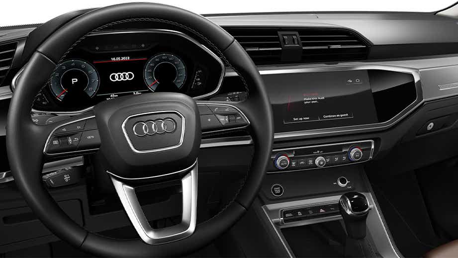 interior dashboard of an Audi Q8 Sportback e-tron