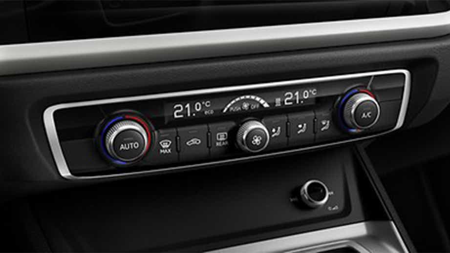 dashboard climate controls of a Audi Q8 Sportback e-tron