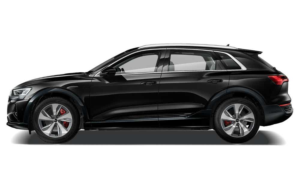 side view of a Audi Q8 e-tron