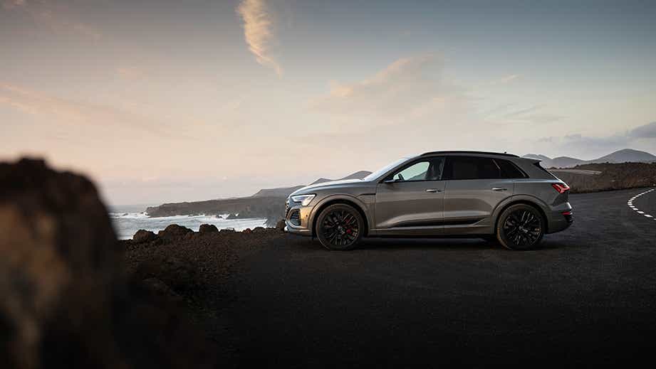 side view of a Audi Q8 e-tron