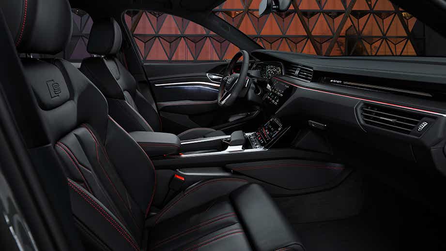 interior dashboard of an Audi Q8 e-tron