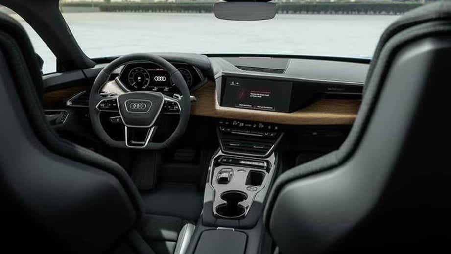 Interior dashboard and cockpit of a Audi RS e-tron GT