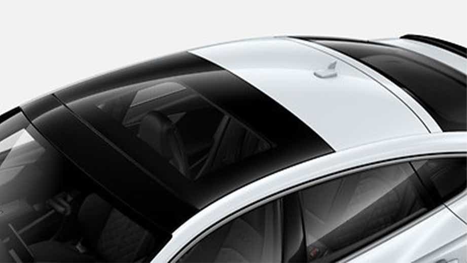 panoramic sunroof view of a Naldo Grey Audi RS5