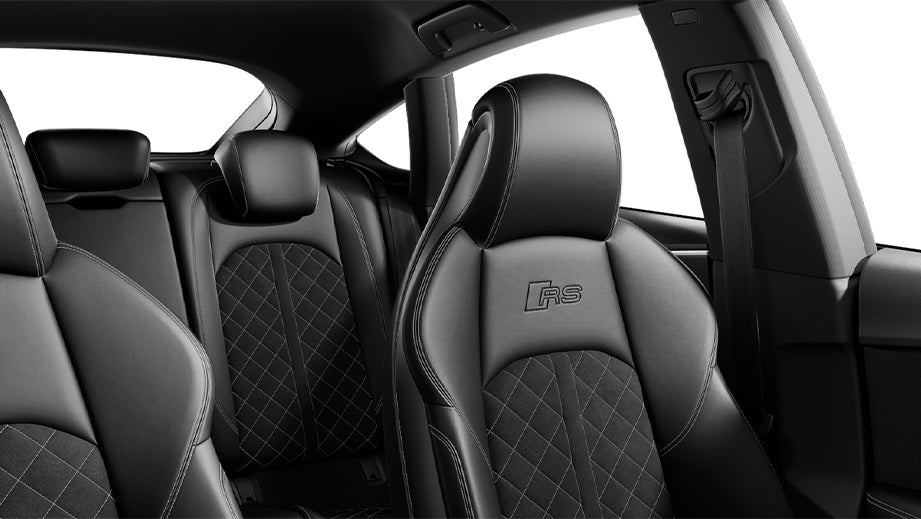 Interior front and rear seats of a Naldo Grey Audi RS5