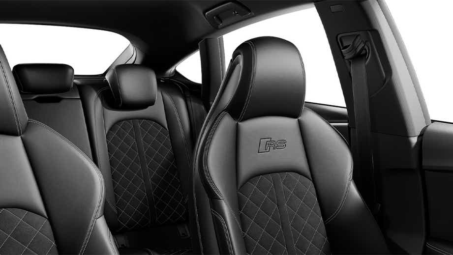 Interior front and rear seats of a Naldo Grey Audi RS5