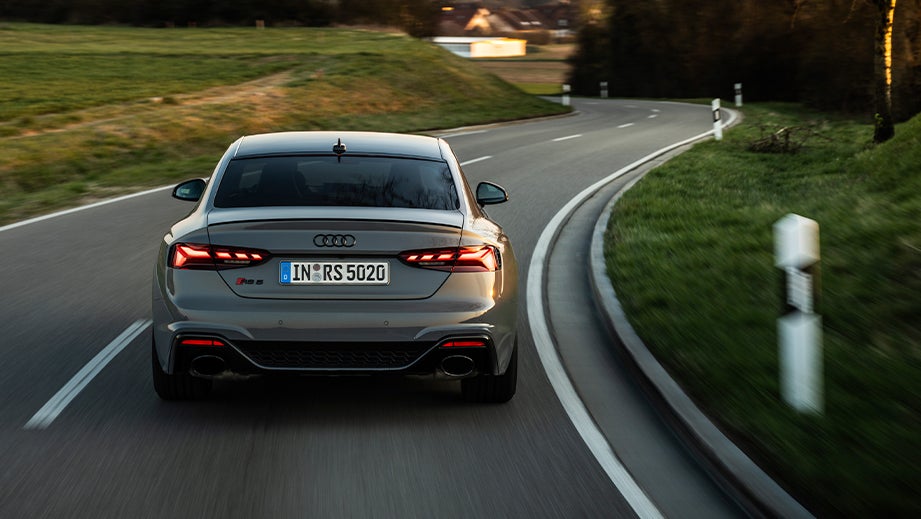 Rear view of a Naldo Grey Audi RS5