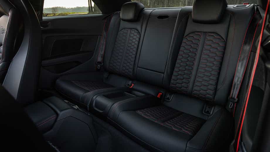 Rear seats of a Naldo Grey Audi RS5