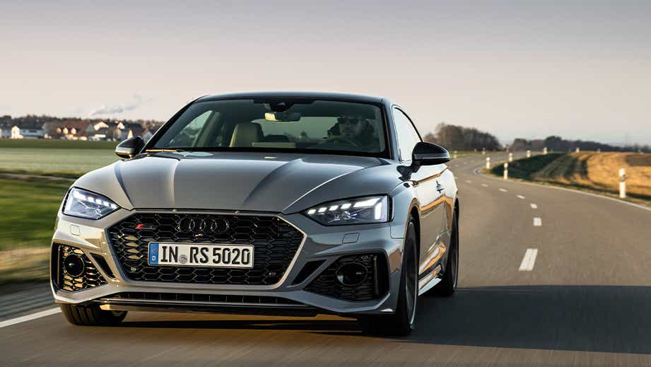 Front view of a Naldo Grey Audi RS5
