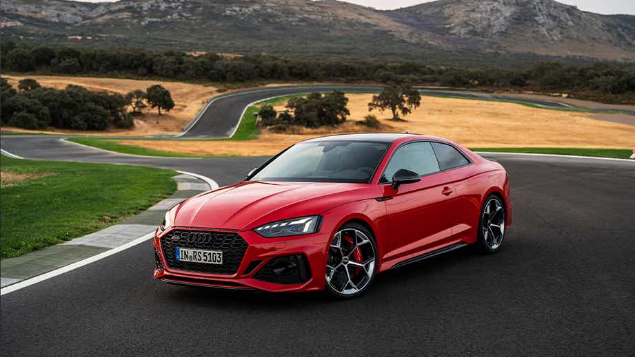 front three-quarter view of an Audi RS5