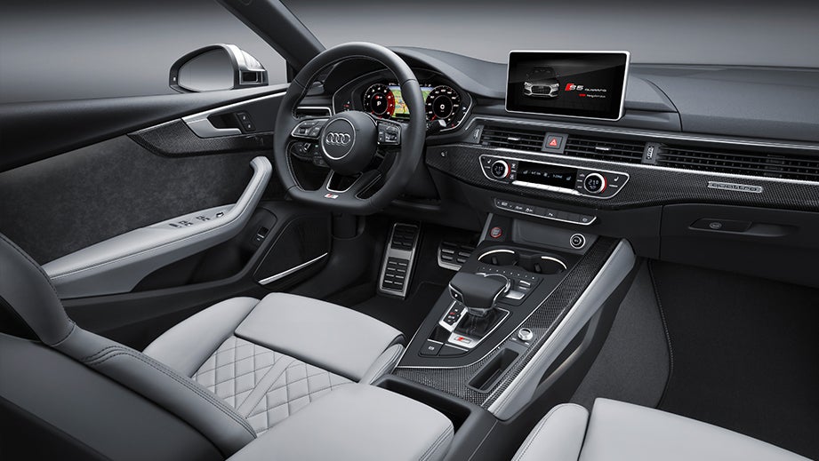 interior dashboard of a Audi S5 Sportback