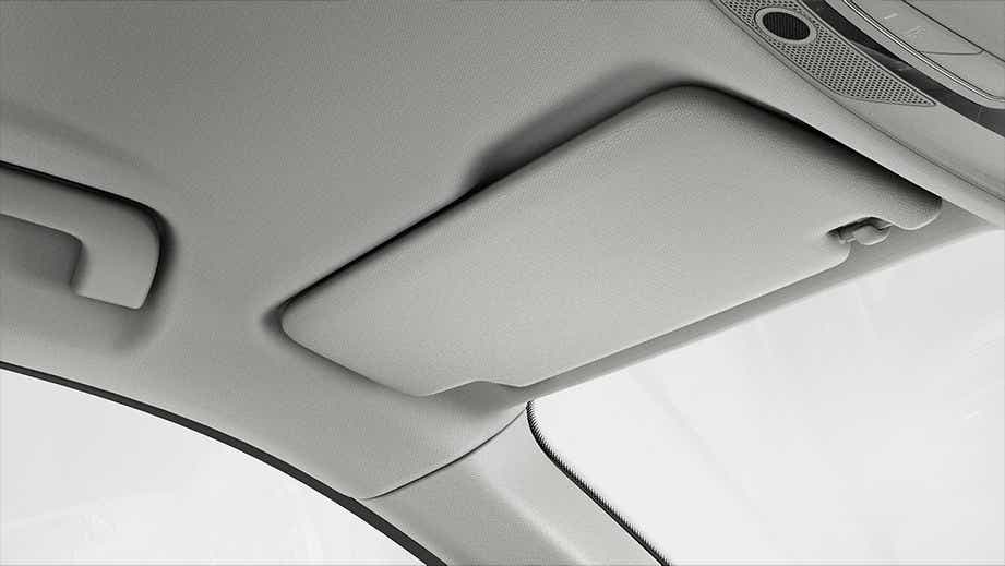 sun visor and roof interior of an Audi A4
