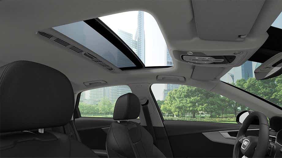 interior sunroof view of an Audi A4