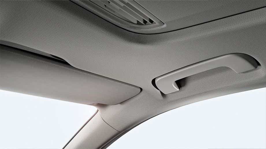 interior roof and grab handle of an Audi A4