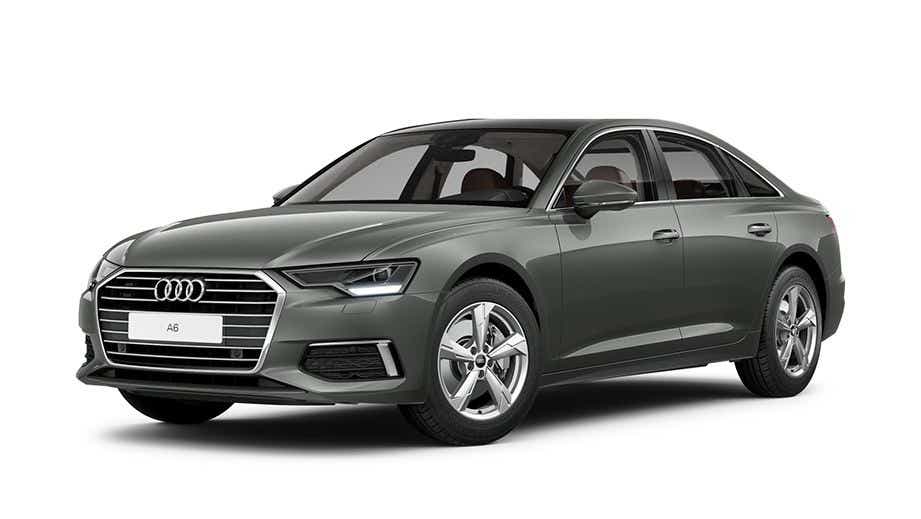 front three-quarter view of an Audi A6 sedan
