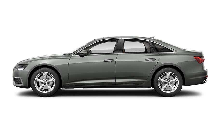 side view of a Manhattan Grey Metallic Audi A6