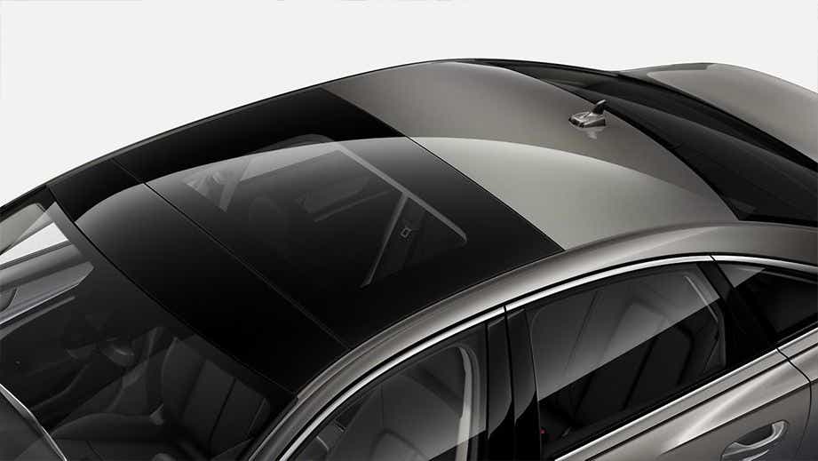 panoramic sunroof view of an Audi A6