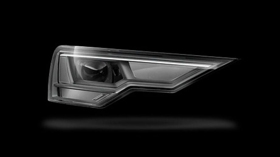 headlight close-up of a Audi A6