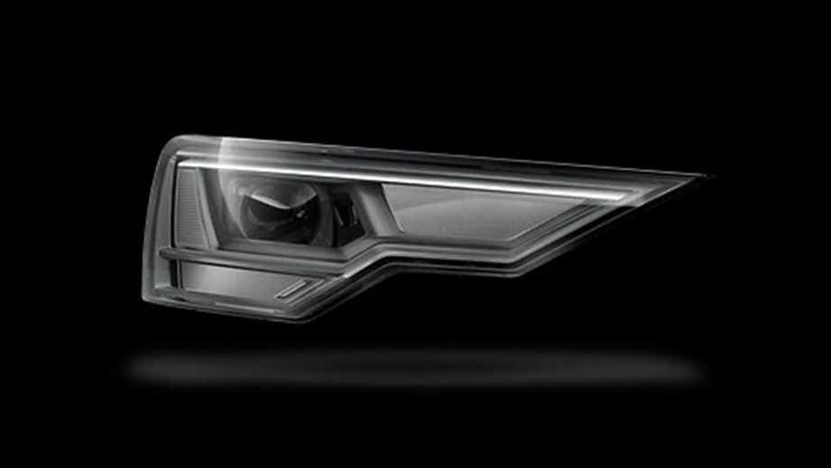 headlight close-up of a Audi A6