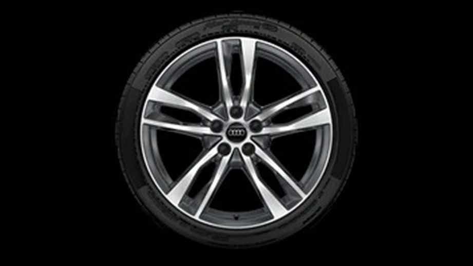 Wheel close-up of an Audi A6