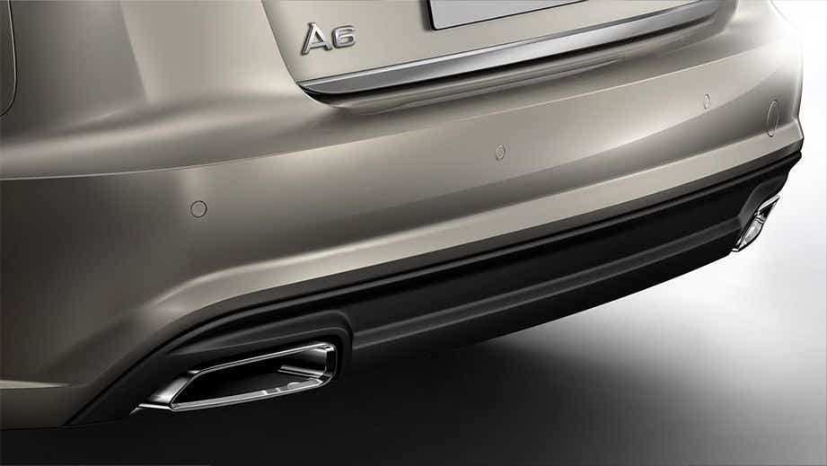 rear bumper view of an Audi A6