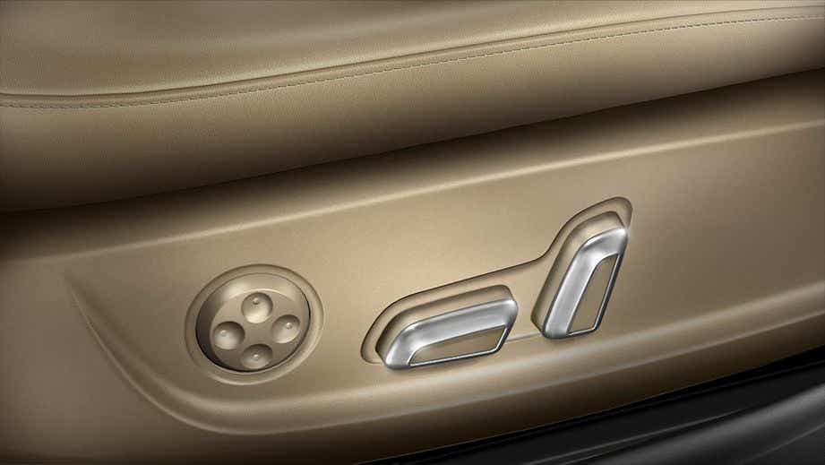 close-up of a seat adjustment control in an Audi A6