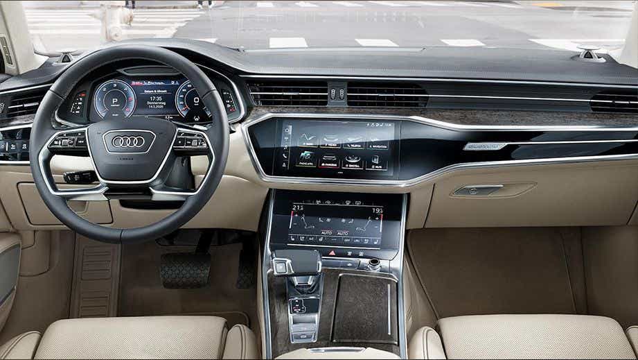 Interior dashboard of an Audi A6