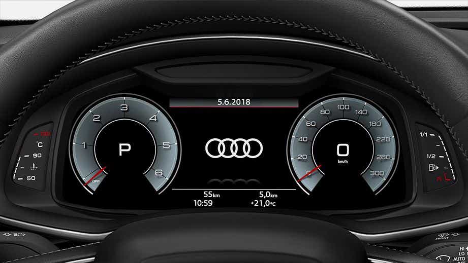 Dashboard display of a Audi A6