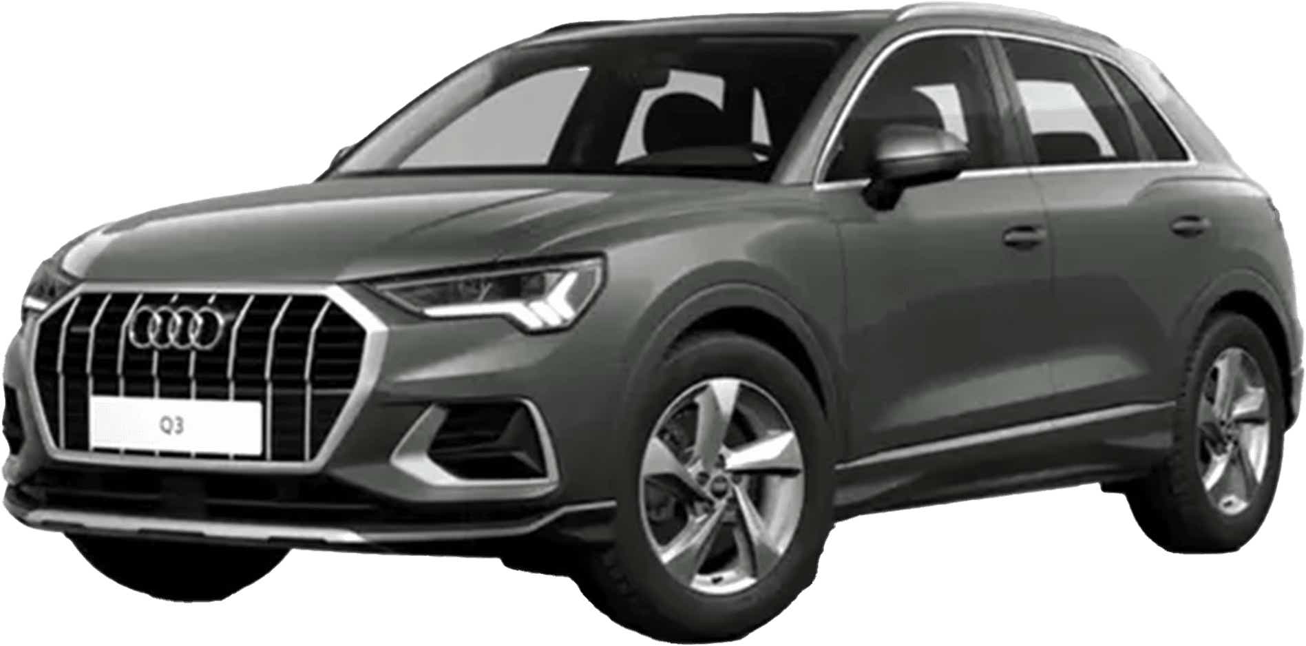 front three-quarter view of a Chronos Grey Metallic Audi Q3