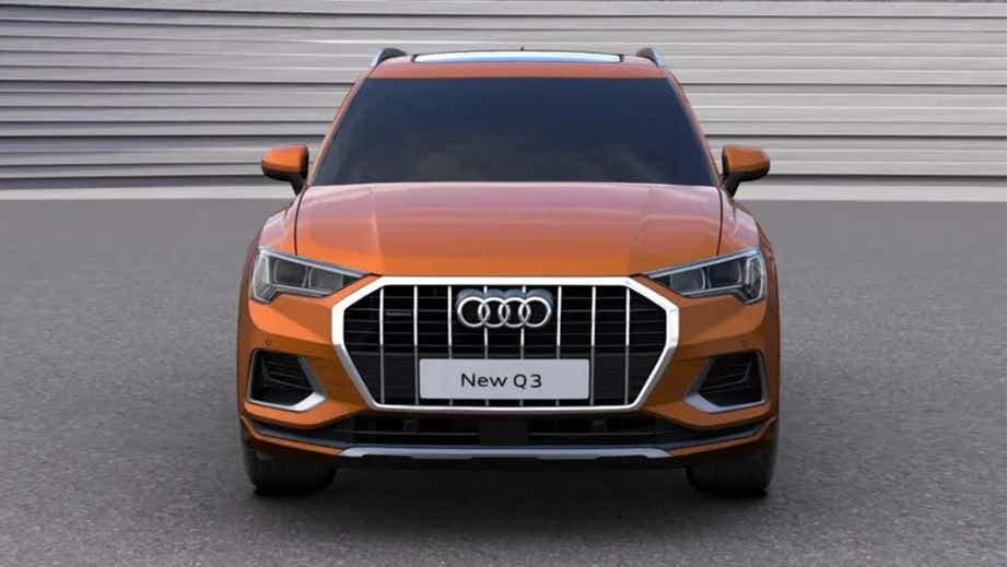 front view of a Pulse Orange Solid Audi Q3