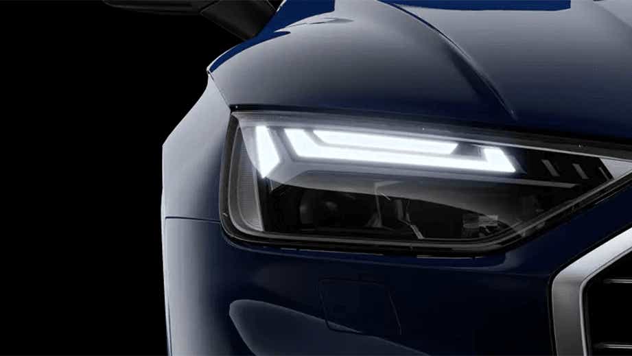 headlight close-up of an Audi Q5
