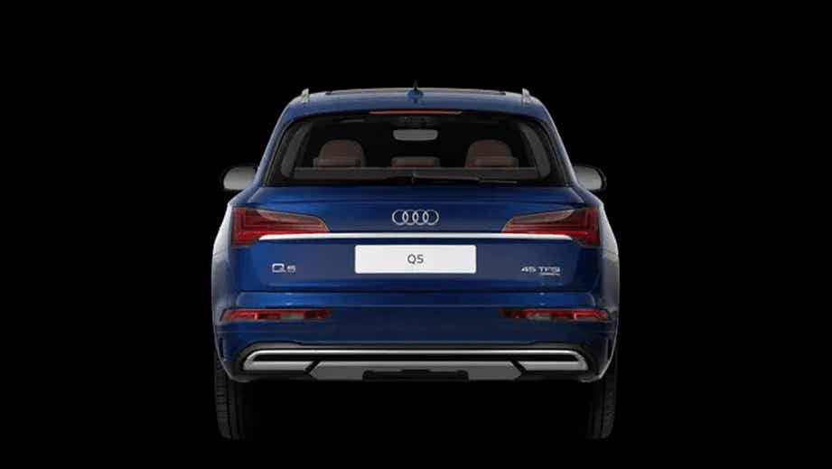 Rear view of a Navarra Blue Metallic Audi Q5