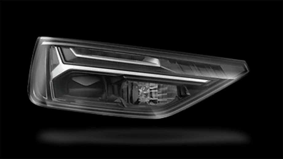 Headlight close-up of an Audi Q5