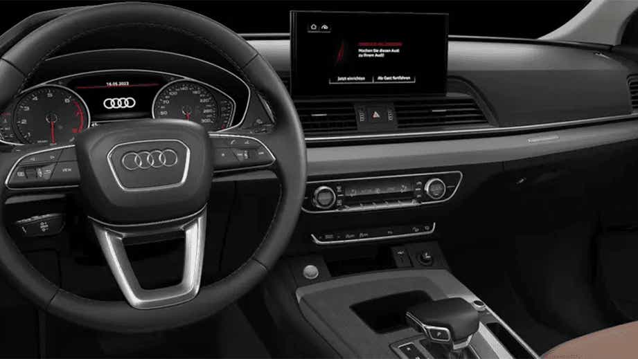 interior dashboard of an Audi Q5