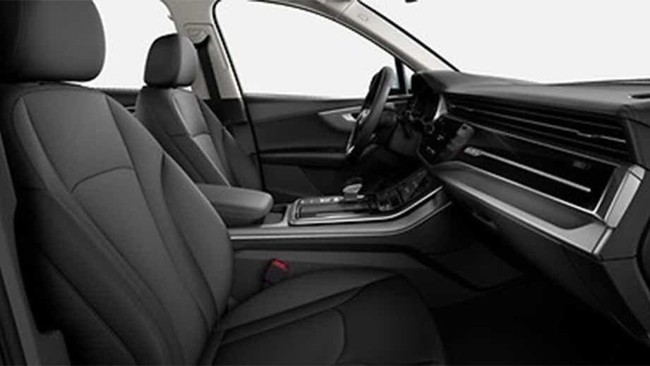 interior front seats and dashboard of an Audi Q7 2022-2023