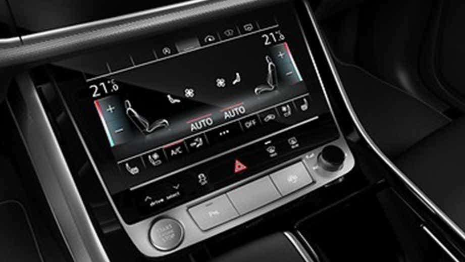 interior dashboard climate control of an Audi Q8 2020-2023